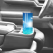 Custom name beach theme tumbler in car’s cupholder – ideal for travel and errands, road trips. 
